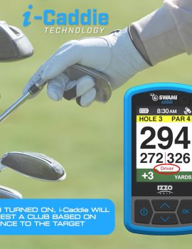 Izzo Swami 6000 Handheld Golf GPS Water-Resistant Color Display with 38,000 Course Maps & Scorekeeper