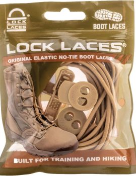Lock Laces Premium Heavy Duty Elastic No-Tie Laces for Boots and Shoes (1 Pair)