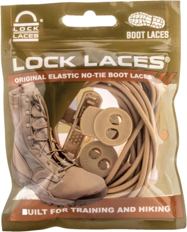 Lock Laces Premium Heavy Duty Elastic No-Tie Laces for Boots and Shoes (1 Pair) - Image 2
