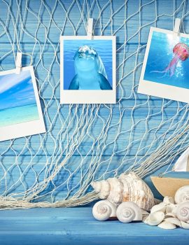 Shappy 6 Pack Natural Fish Net Decorative Cotton Fishnet Decor for Pirate Party, Mermaid Nautical Hawaii Luau Ocean Themed Wall Hanging Beach Bash Decoration Supplies (Beige)