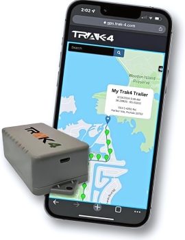 Trak-4 GPS Tracker for Vehicles, Assets, Equipment. Long Battery Life, Waterproof, Global Tracking. Low-Cost Subscription Required.